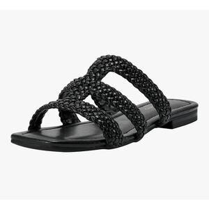 Bandolino Women's Sumer Flat Sandal, Black 001, Size 10